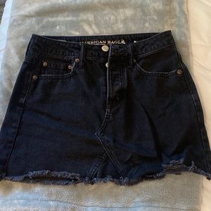 Black denim American Eagle skirt